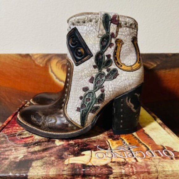 OLD GRINGO GALENA 6" TAHOMA-ROUTE 66 KAKI/WHITE SZ 6.B - Picture 4 of 16